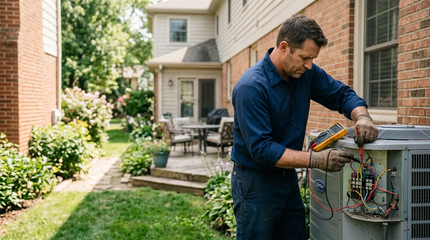 HVAC technician working near South Londonderry, VT